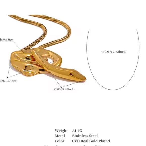 ✨ Modern Gold Knot Pendant Necklace ✨ - Picture 7 of 7